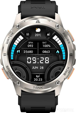 Умные часы Kospet Tank T3 (серебристый)