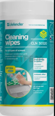 Влажные салфетки Defender CLN 30320 Optima