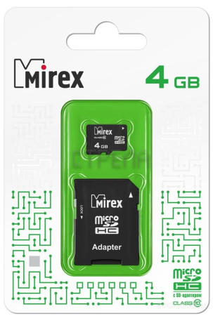 Карта памяти Mirex microSDHC Class 10 + SD adapter (13613-AD10SD32)